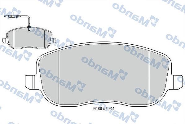 Mando MBF015464 Front disc brake pads, set MBF015464: Buy near me in Poland at 2407.PL - Good price!