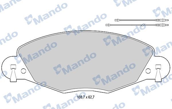 Mando MBF015474 Front disc brake pads, set MBF015474: Buy near me in Poland at 2407.PL - Good price!