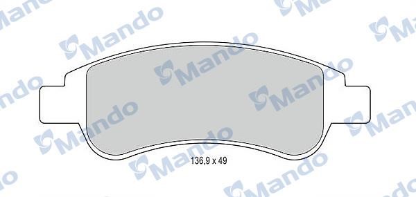 Mando MBF015475 Front disc brake pads, set MBF015475: Buy near me in Poland at 2407.PL - Good price!