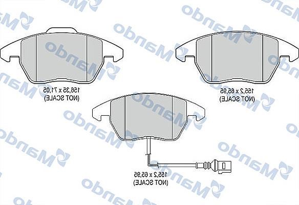 Mando MBF015477 Front disc brake pads, set MBF015477: Buy near me at 2407.PL in Poland at an Affordable price!