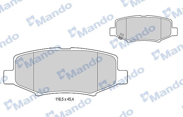 Mando MBF015495 Klocki hamulcowe tylne, komplet MBF015495: Atrakcyjna cena w Polsce na 2407.PL - Zamów teraz!