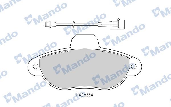 Mando MBF015497 Front disc brake pads, set MBF015497: Buy near me in Poland at 2407.PL - Good price!
