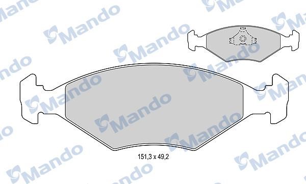 Mando MBF015498 Front disc brake pads, set MBF015498: Buy near me in Poland at 2407.PL - Good price!