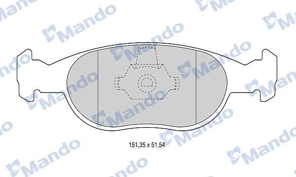 Mando MBF015499 Тормозные колодки дисковые передние, комплект MBF015499: Отличная цена - Купить в Польше на 2407.PL!