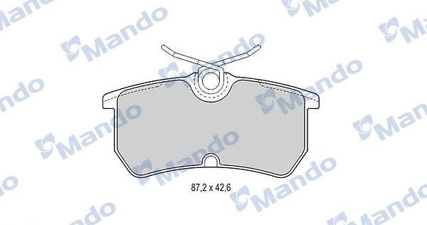 Mando MBF015513 Klocki hamulcowe tylne, komplet MBF015513: Dobra cena w Polsce na 2407.PL - Kup Teraz!