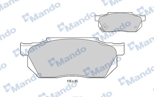 Mando MBF015530 Гальмівні колодки передні, комплект MBF015530: Приваблива ціна - Купити у Польщі на 2407.PL!