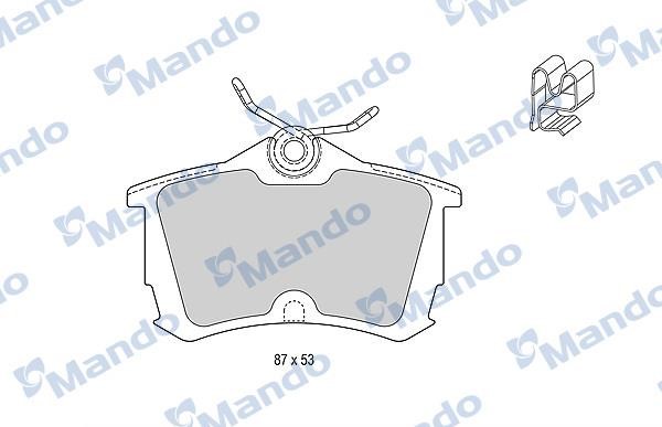 Mando MBF015539 Scheibenbremsbeläge hinten eingestellt MBF015539: Kaufen Sie zu einem guten Preis in Polen bei 2407.PL!