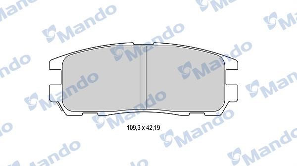 Mando MBF015557 Rear disc brake pads, set MBF015557: Buy near me in Poland at 2407.PL - Good price!