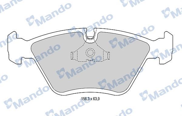 Mando MBF015566 Гальмівні колодки передні, комплект MBF015566: Приваблива ціна - Купити у Польщі на 2407.PL!
