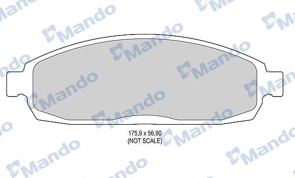 Mando MBF015579 Front disc brake pads, set MBF015579: Buy near me in Poland at 2407.PL - Good price!