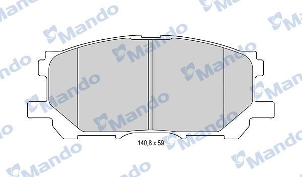 Mando MBF015612 Klocki hamulcowe przód, komplet MBF015612: Dobra cena w Polsce na 2407.PL - Kup Teraz!