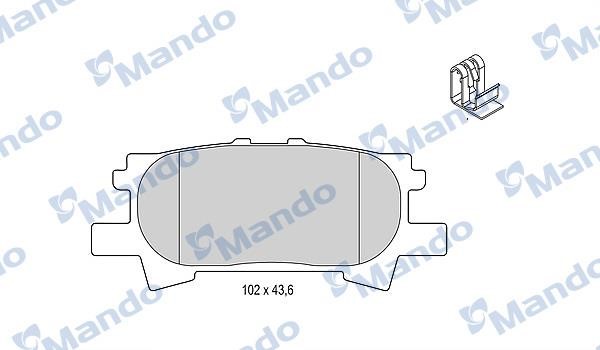 Mando MBF015613 Гальмівні колодки задні, комплект MBF015613: Приваблива ціна - Купити у Польщі на 2407.PL!