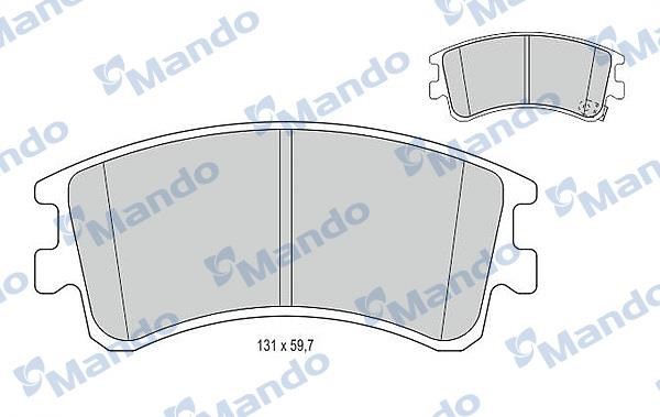 Mando MBF015637 Front disc brake pads, set MBF015637: Buy near me in Poland at 2407.PL - Good price!
