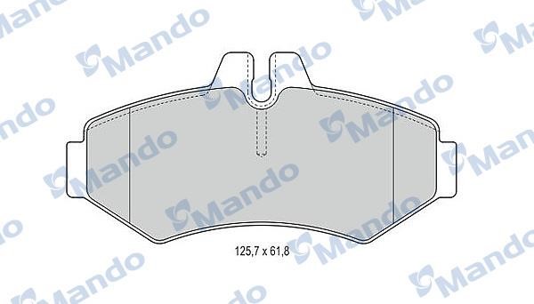 Mando MBF015662 Rear disc brake pads, set MBF015662: Buy near me in Poland at 2407.PL - Good price!