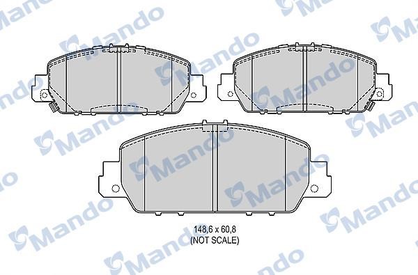 Mando MBF015686 Front disc brake pads, set MBF015686: Buy near me in Poland at 2407.PL - Good price!