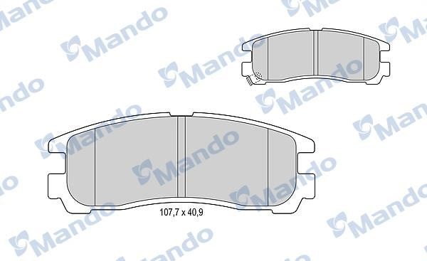 Mando MBF015707 Rear disc brake pads, set MBF015707: Buy near me in Poland at 2407.PL - Good price!