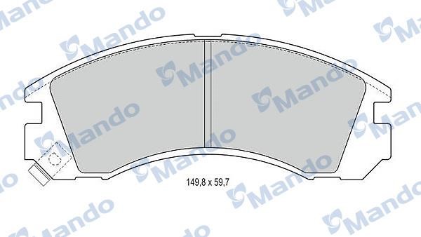 Mando MBF015708 Front disc brake pads, set MBF015708: Buy near me in Poland at 2407.PL - Good price!