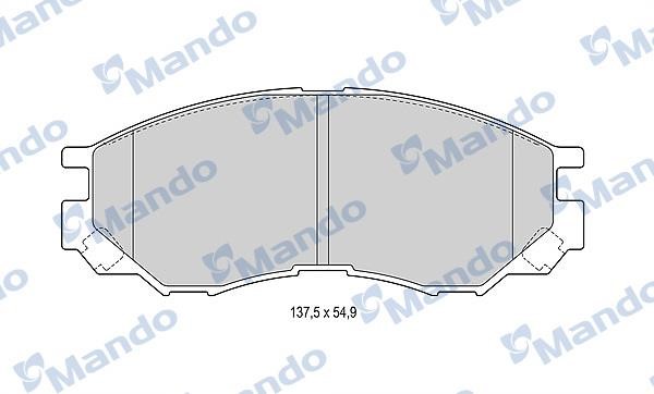 Mando MBF015712 Klocki hamulcowe przód, komplet MBF015712: Dobra cena w Polsce na 2407.PL - Kup Teraz!