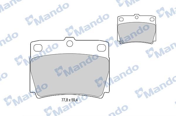Mando MBF015716 Rear disc brake pads, set MBF015716: Buy near me in Poland at 2407.PL - Good price!