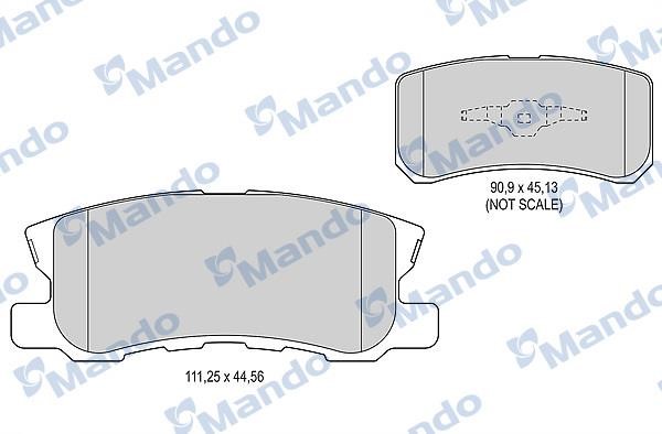 Mando MBF015717 Rear disc brake pads, set MBF015717: Buy near me in Poland at 2407.PL - Good price!