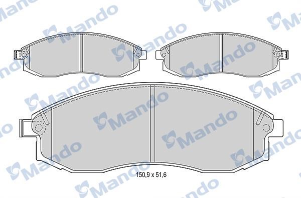 Mando MBF015724 Тормозные колодки дисковые передние, комплект MBF015724: Отличная цена - Купить в Польше на 2407.PL!