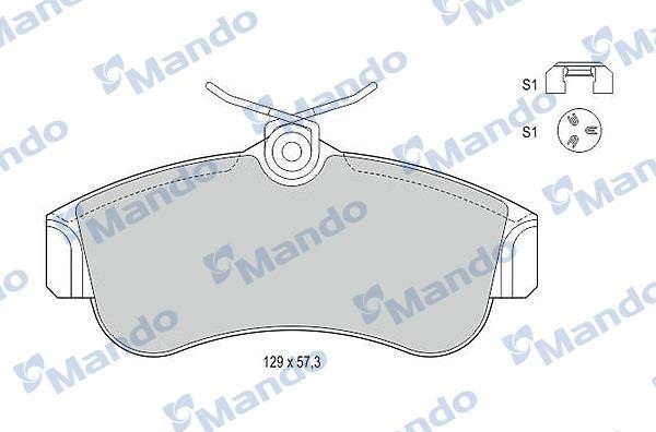 Mando MBF015726 Front disc brake pads, set MBF015726: Buy near me in Poland at 2407.PL - Good price!