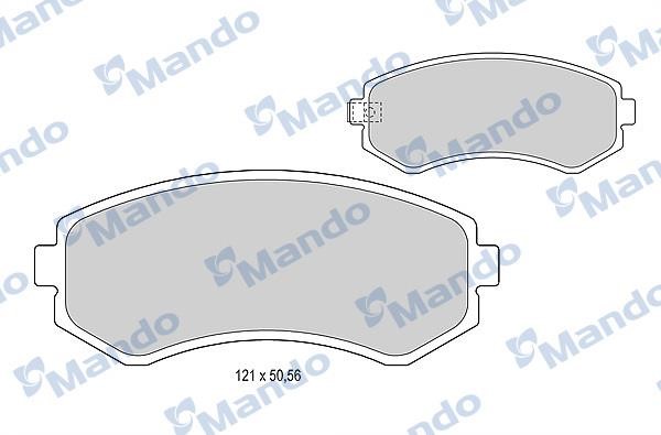 Mando MBF015735 Klocki hamulcowe przód, komplet MBF015735: Atrakcyjna cena w Polsce na 2407.PL - Zamów teraz!