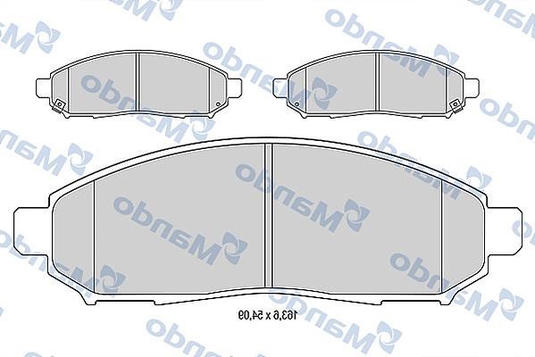 Mando MBF015746 Тормозные колодки дисковые передние, комплект MBF015746: Отличная цена - Купить в Польше на 2407.PL!