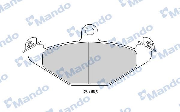 Mando MBF015762 Rear disc brake pads, set MBF015762: Buy near me at 2407.PL in Poland at an Affordable price!