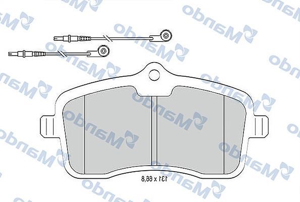 Mando MBF015779 Front disc brake pads, set MBF015779: Buy near me in Poland at 2407.PL - Good price!
