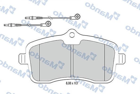 Mando MBF015779 Тормозные колодки дисковые передние, комплект MBF015779: Отличная цена - Купить в Польше на 2407.PL!