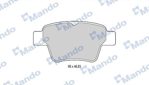 Mando MBF015780 Klocki hamulcowe tylne, komplet MBF015780: Dobra cena w Polsce na 2407.PL - Kup Teraz!