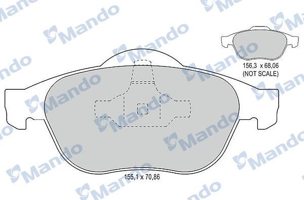 Mando MBF015790 Гальмівні колодки передні, комплект MBF015790: Приваблива ціна - Купити у Польщі на 2407.PL!