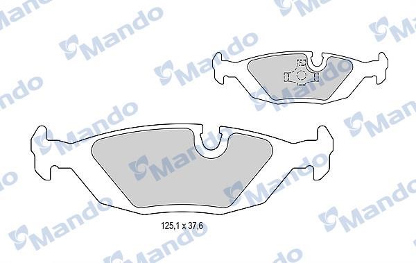 Mando MBF015806 Rear disc brake pads, set MBF015806: Buy near me at 2407.PL in Poland at an Affordable price!