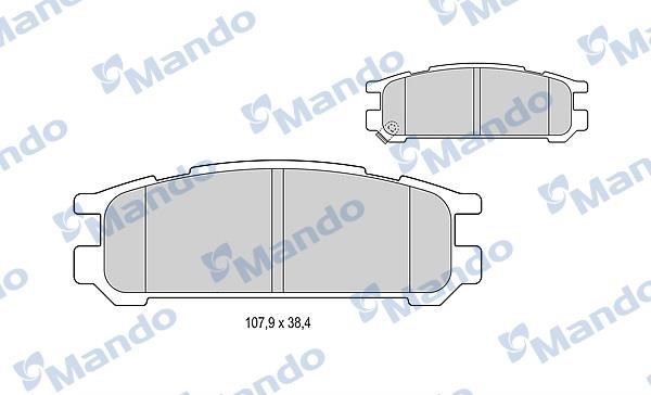 Mando MBF015815 Гальмівні колодки задні, комплект MBF015815: Приваблива ціна - Купити у Польщі на 2407.PL!