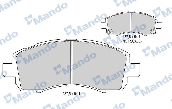 Mando MBF015818 Гальмівні колодки передні, комплект MBF015818: Приваблива ціна - Купити у Польщі на 2407.PL!
