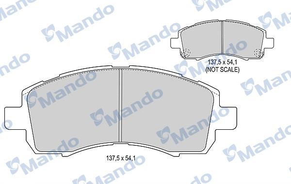 Mando MBF015818 Klocki hamulcowe przód, komplet MBF015818: Dobra cena w Polsce na 2407.PL - Kup Teraz!