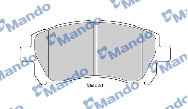 Mando MBF015819 Front disc brake pads, set MBF015819: Buy near me in Poland at 2407.PL - Good price!