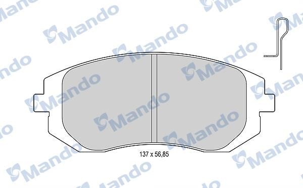 Mando MBF015823 Гальмівні колодки передні, комплект MBF015823: Приваблива ціна - Купити у Польщі на 2407.PL!