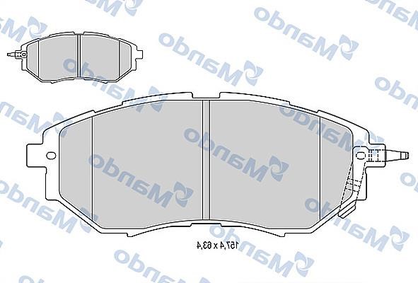 Mando MBF015824 Front disc brake pads, set MBF015824: Buy near me in Poland at 2407.PL - Good price!