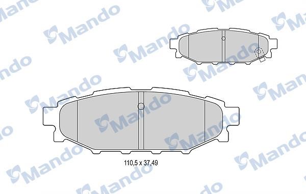 Mando MBF015825 Rear disc brake pads, set MBF015825: Buy near me in Poland at 2407.PL - Good price!