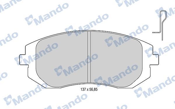 Mando MBF015829 Front disc brake pads, set MBF015829: Buy near me in Poland at 2407.PL - Good price!