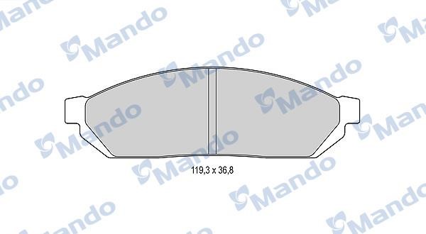 Mando MBF015830 Front disc brake pads, set MBF015830: Buy near me in Poland at 2407.PL - Good price!