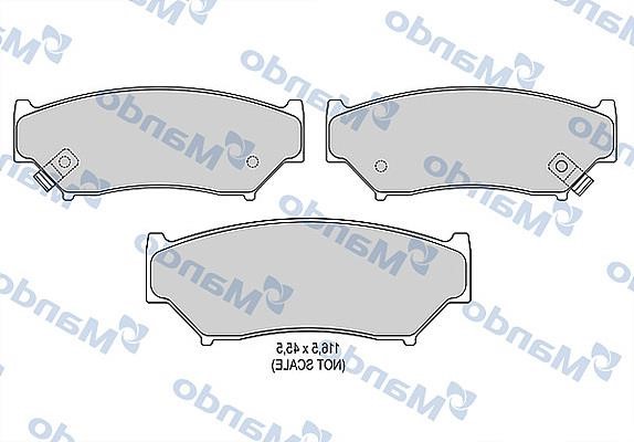 Mando MBF015831 Front disc brake pads, set MBF015831: Buy near me in Poland at 2407.PL - Good price!