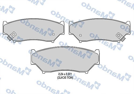 Mando MBF015831 Klocki hamulcowe przód, komplet MBF015831: Dobra cena w Polsce na 2407.PL - Kup Teraz!