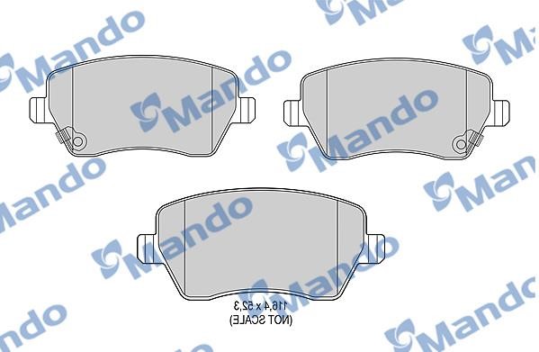 Mando MBF015839 Brake Pad Set, disc brake MBF015839: Buy near me in Poland at 2407.PL - Good price!