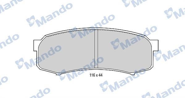 Mando MBF015845 Front disc brake pads, set MBF015845: Buy near me in Poland at 2407.PL - Good price!