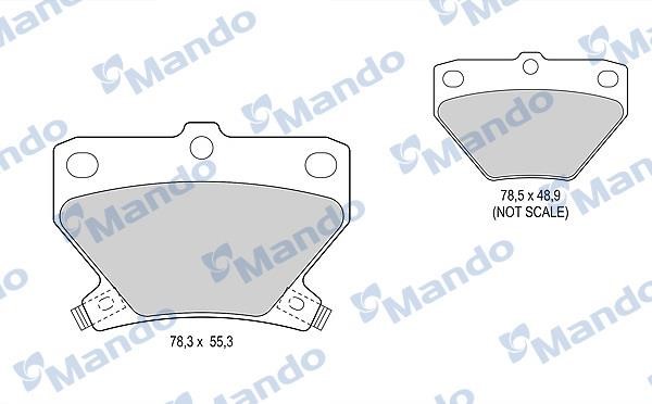 Mando MBF015850 Rear disc brake pads, set MBF015850: Buy near me in Poland at 2407.PL - Good price!