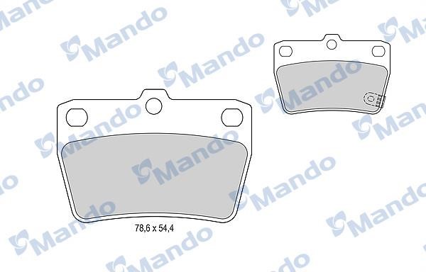 Mando MBF015851 Тормозные колодки дисковые задние, комплект MBF015851: Отличная цена - Купить в Польше на 2407.PL!