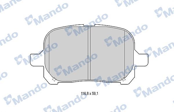 Mando MBF015857 Front disc brake pads, set MBF015857: Buy near me in Poland at 2407.PL - Good price!